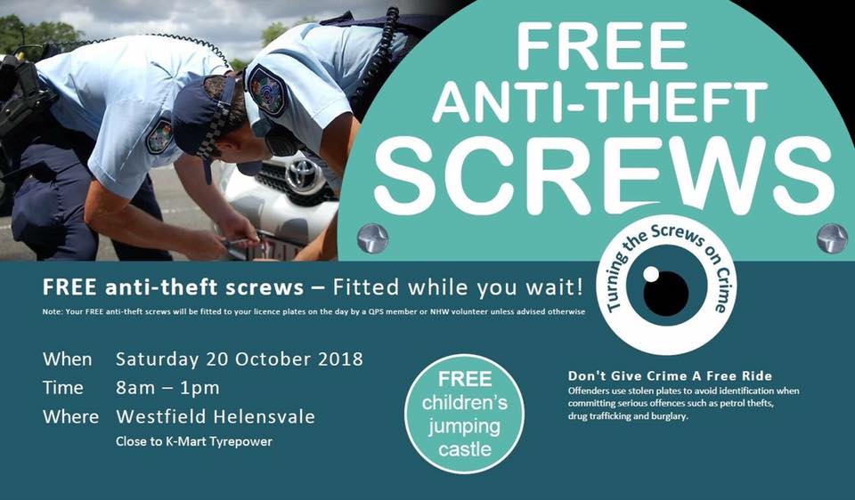 Anti Theft Screws Westfield Helensvale